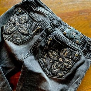 Miss me jeans, signature skinny, size 27, black wash